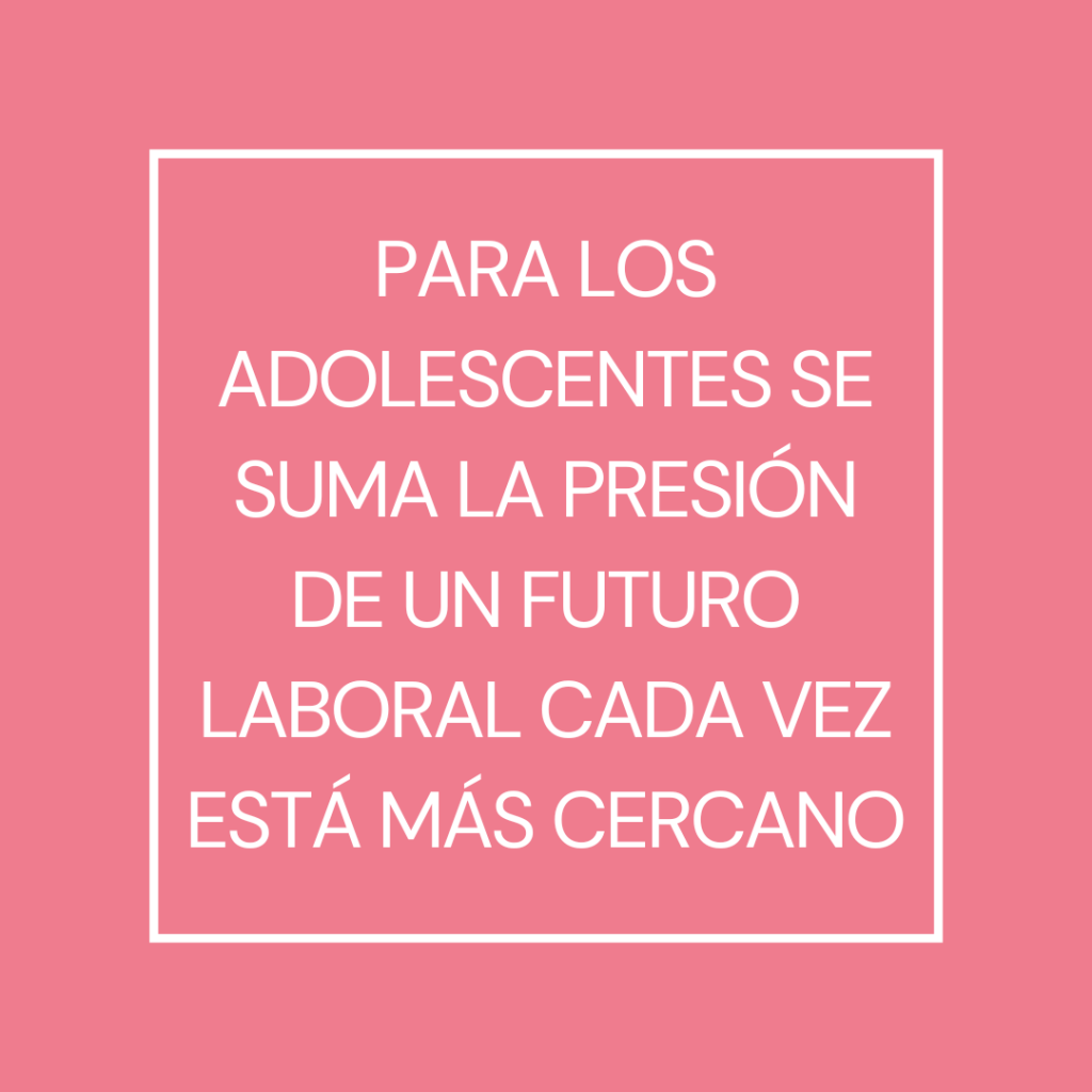 El curso se acaba y llegan las notas finales. Para los adolescentes se suma la presión de un futuro laboral cada vez más cercano.